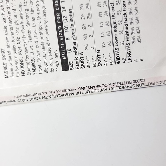 Vintage | A-line Skirt Sewing Pattern - Picture 3 of 5